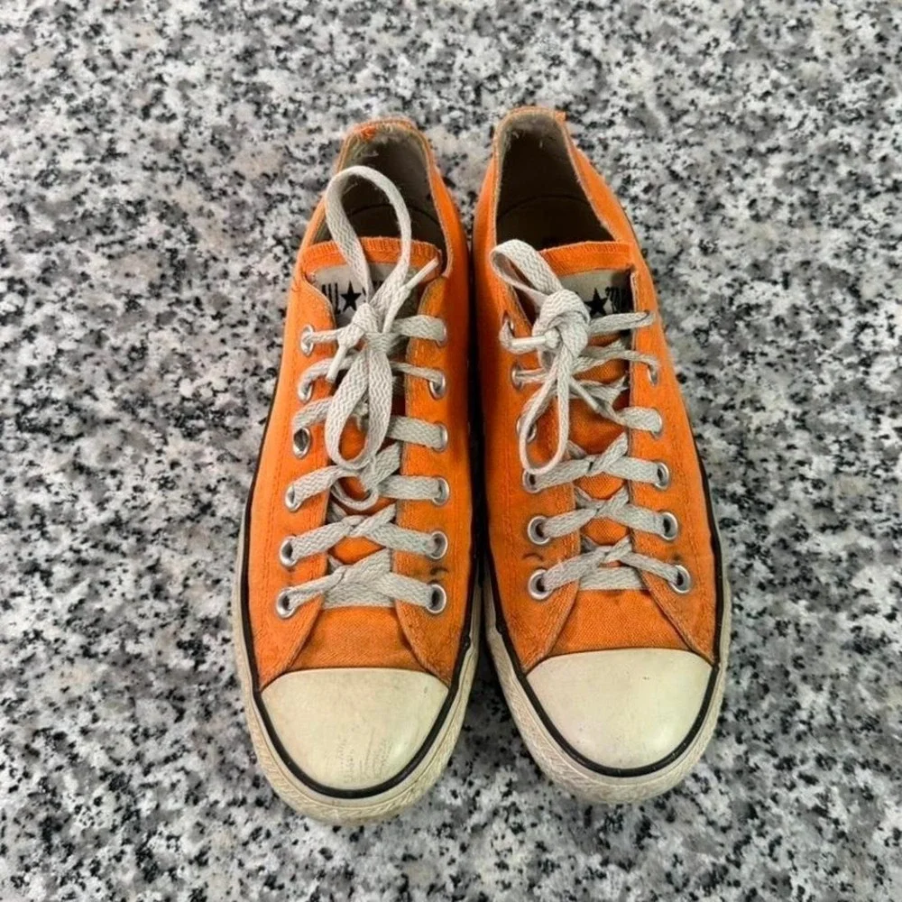 Converse Orange Vtg Chuck Sneaker Shoe Women's 8 - Picture 4 of 6